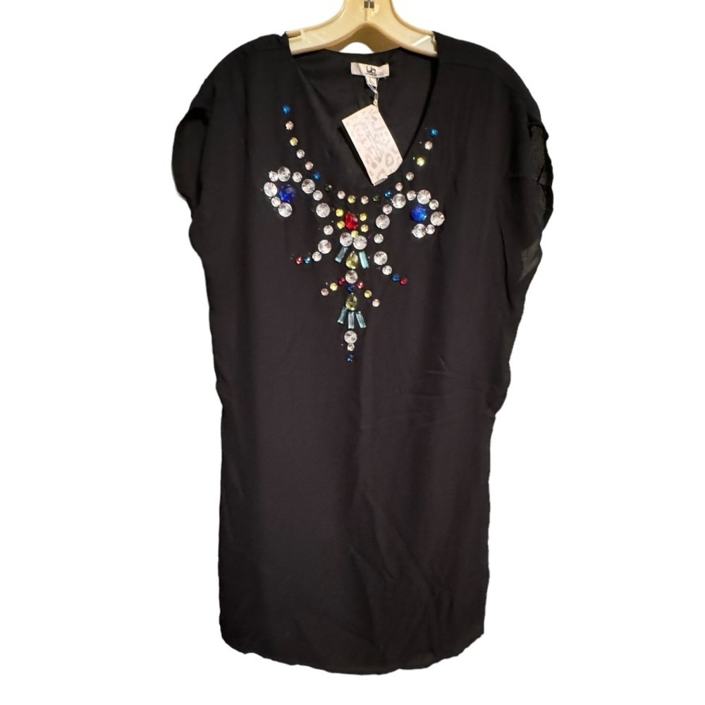 YA Los Angeles Embellished Black Dress nwt‎